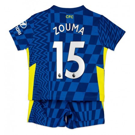 Billiga Fotbollströjor Chelsea Kurt Zouma 15 Barn Hemma tröja 2021/22 Kortärmad
